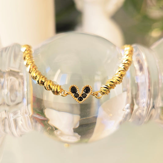 Pulsera Corazón Mini Negro