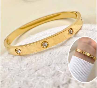 Brazalete Acero Cristal