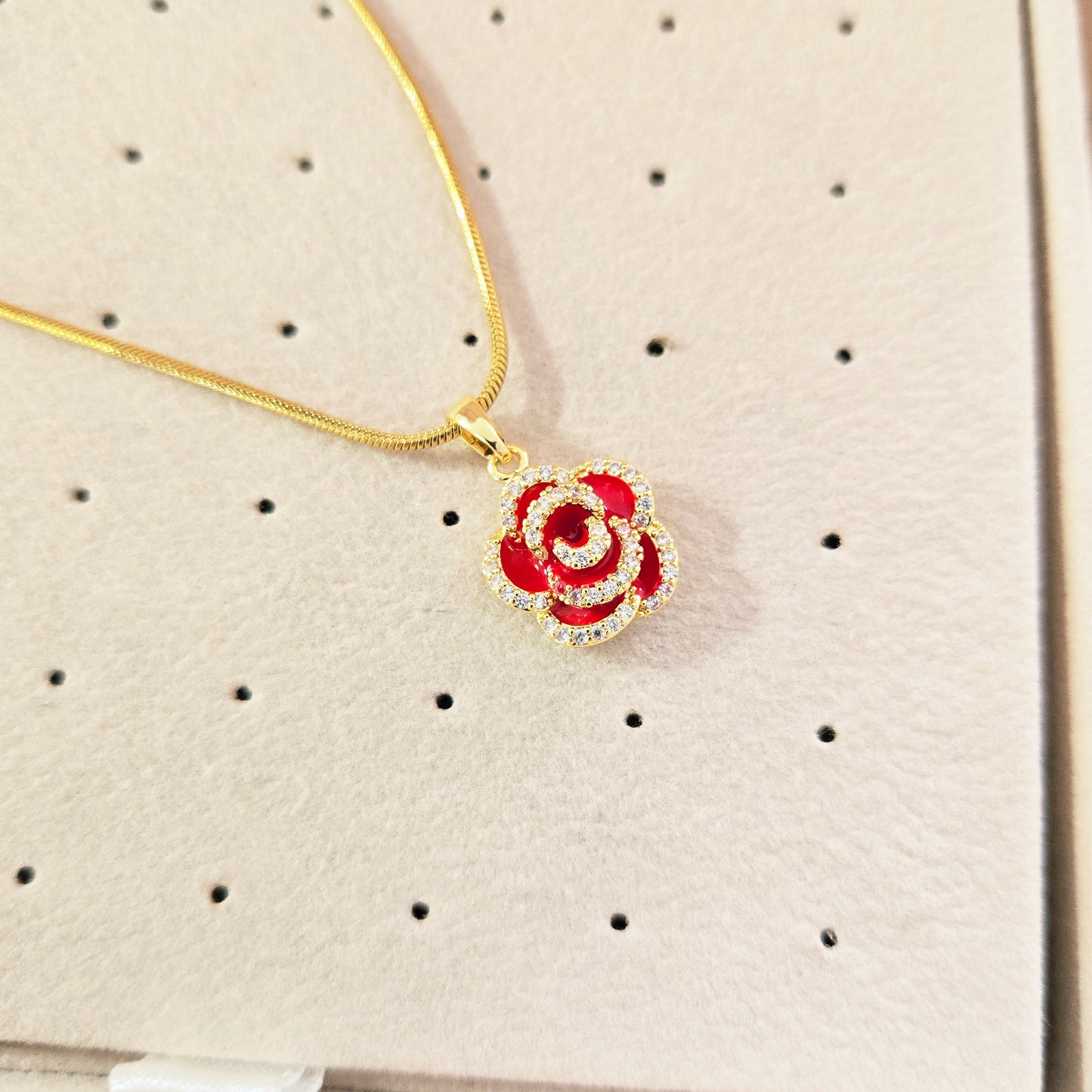 Cadena Flor Roja