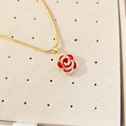 Cadena Flor Roja