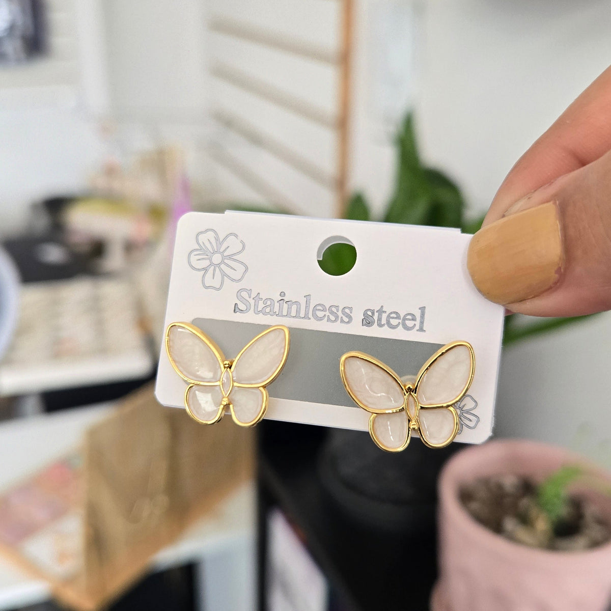 Topos Mariposa Blancos Acero
