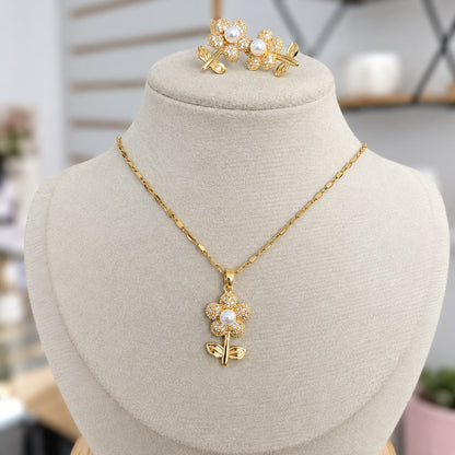 Set Flor Perla