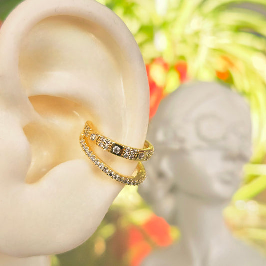 Ear cuff Doble Circón