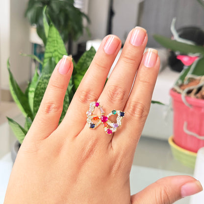 Anillo Mariposa Multicolor