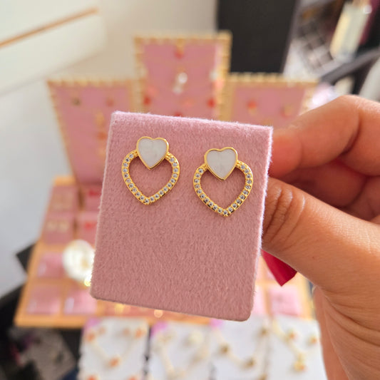 Topos Corazón Nacarados 2