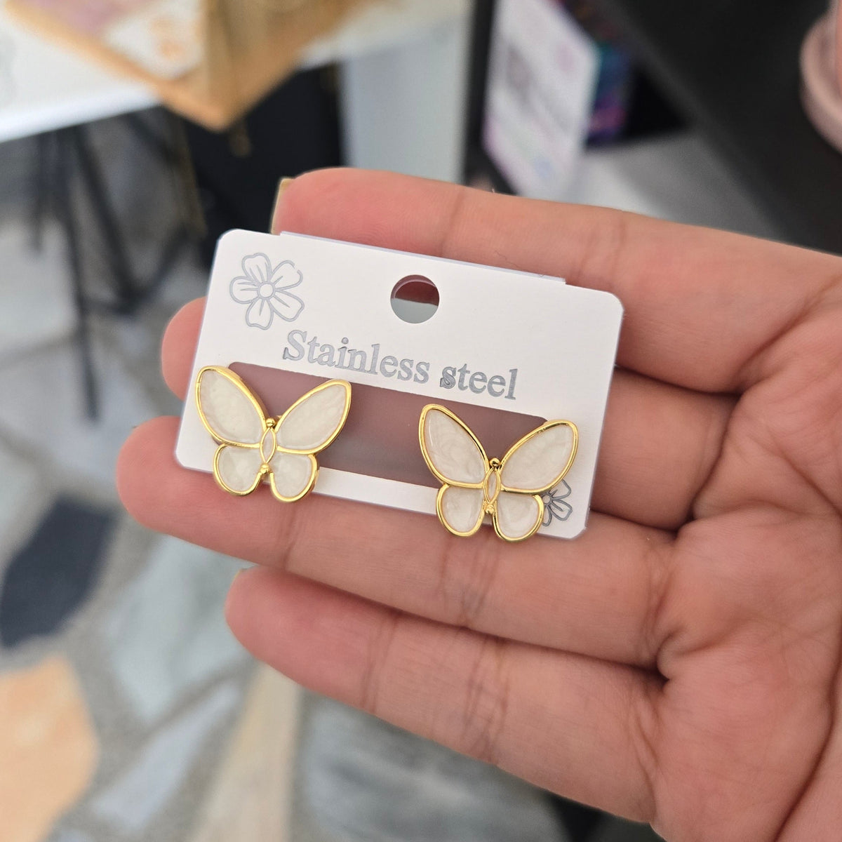 Topos Mariposa Blancos Acero