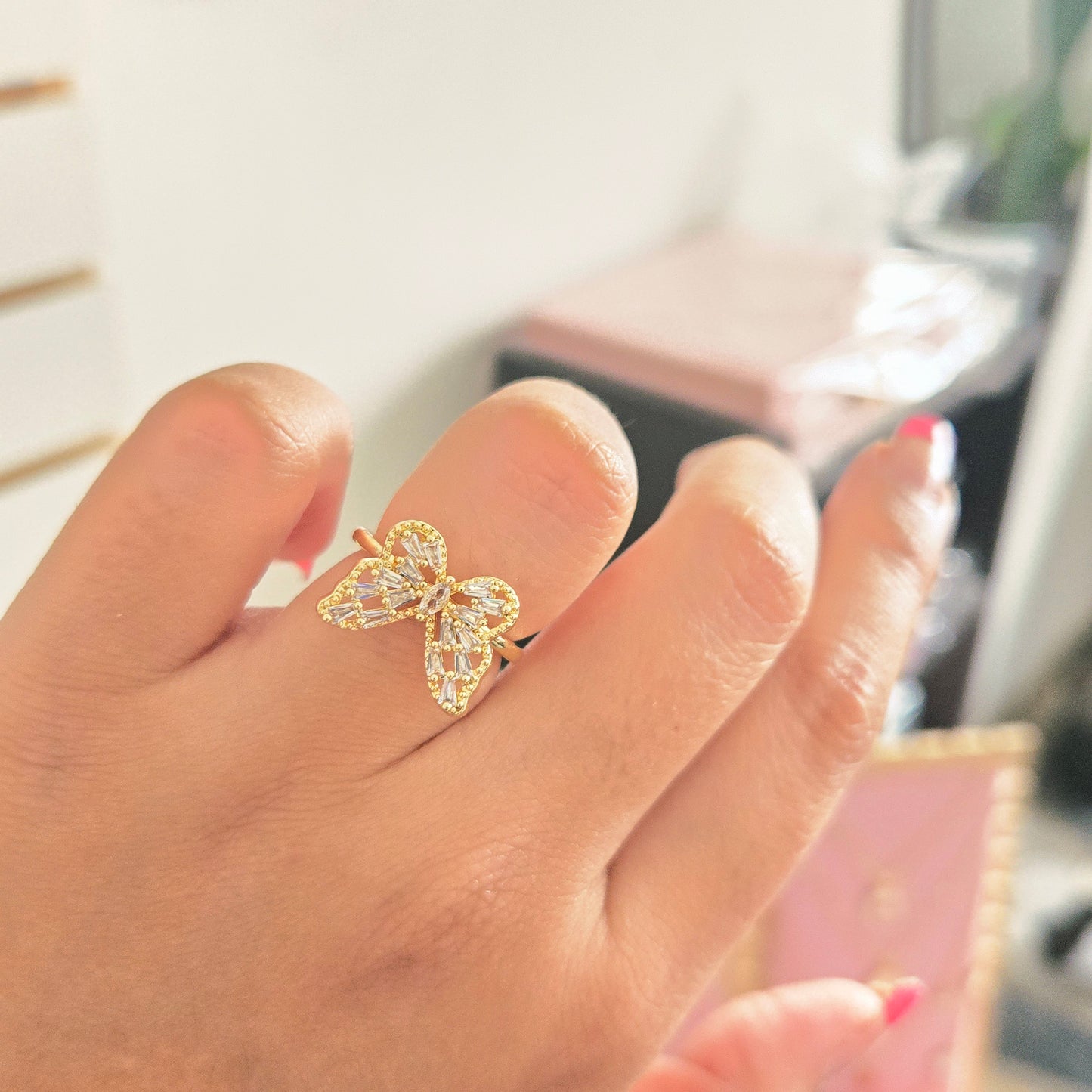 Anillo Mariposa Cristal