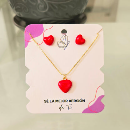 Juego Corazón Rojo