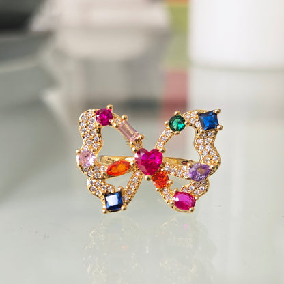 Anillo Mariposa Multicolor