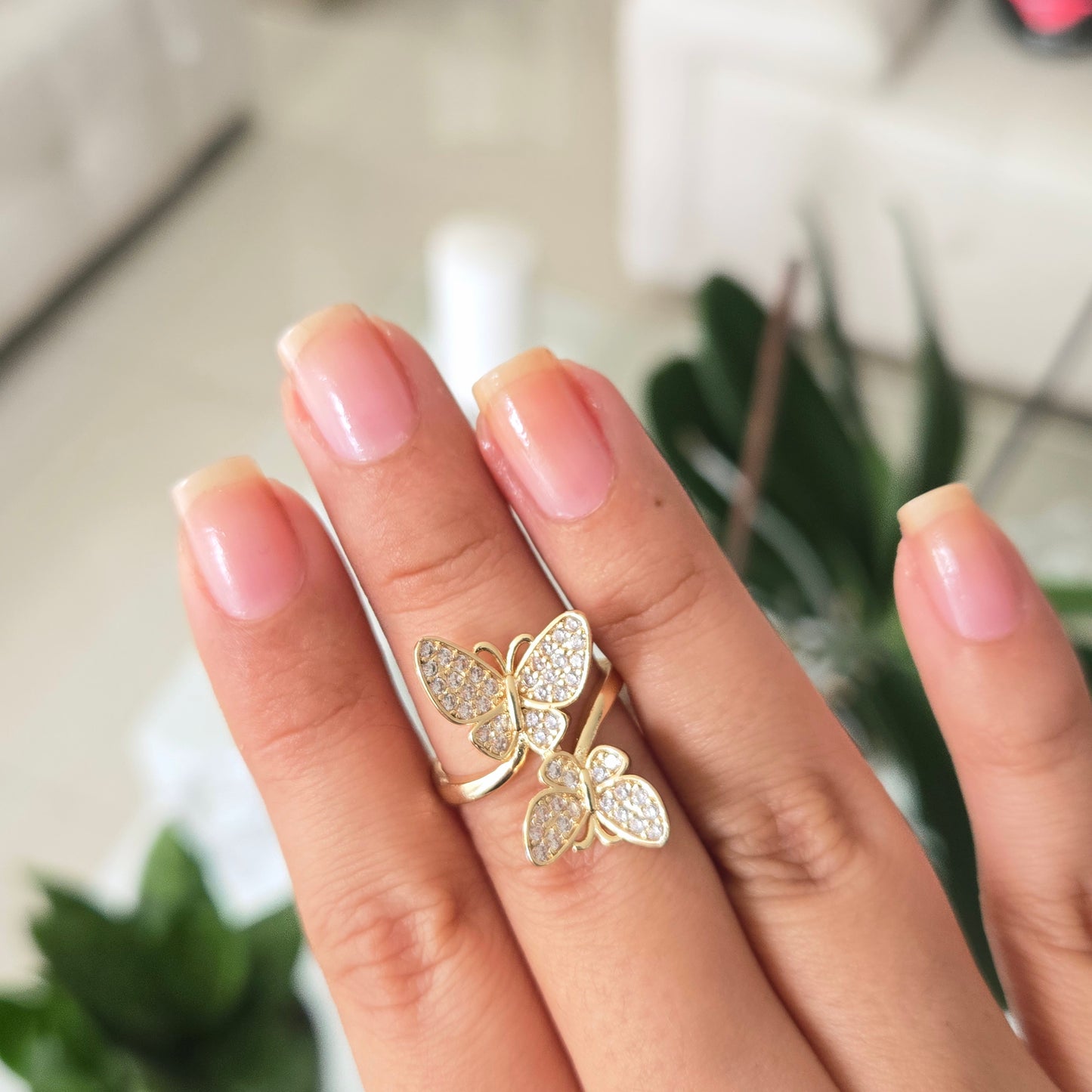 Anillo Doble Mariposa