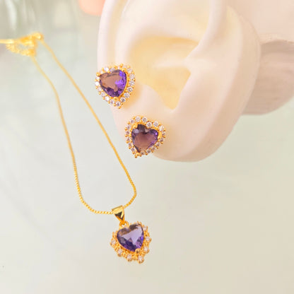 Juego Corazón Morado