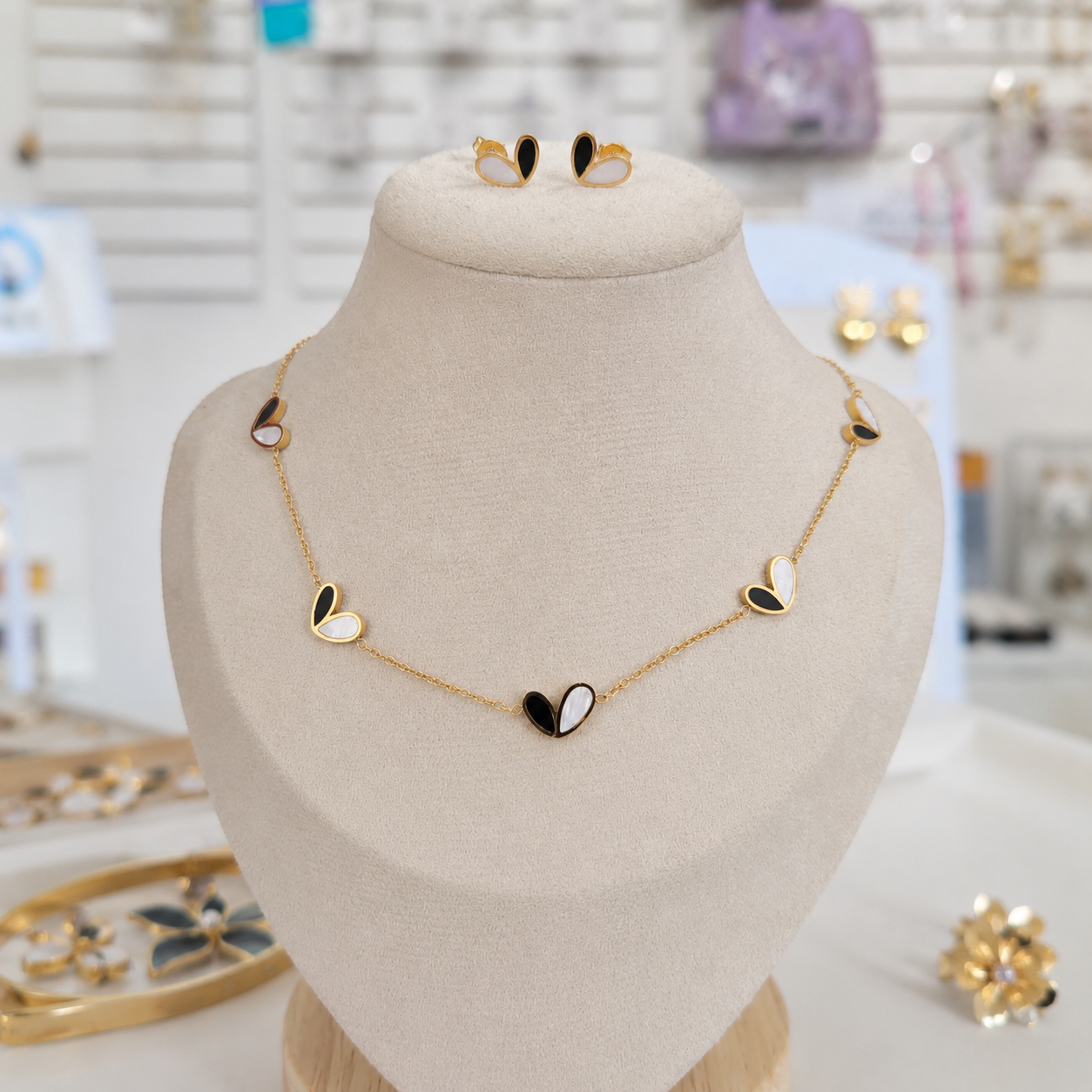 Set Corazones En Acero Inoxidable