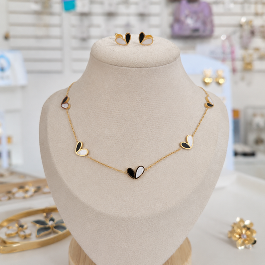 Set Corazones En Acero Inoxidable