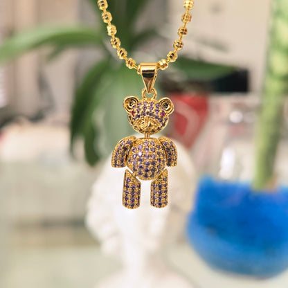 Cadena Oso Articulado Lila