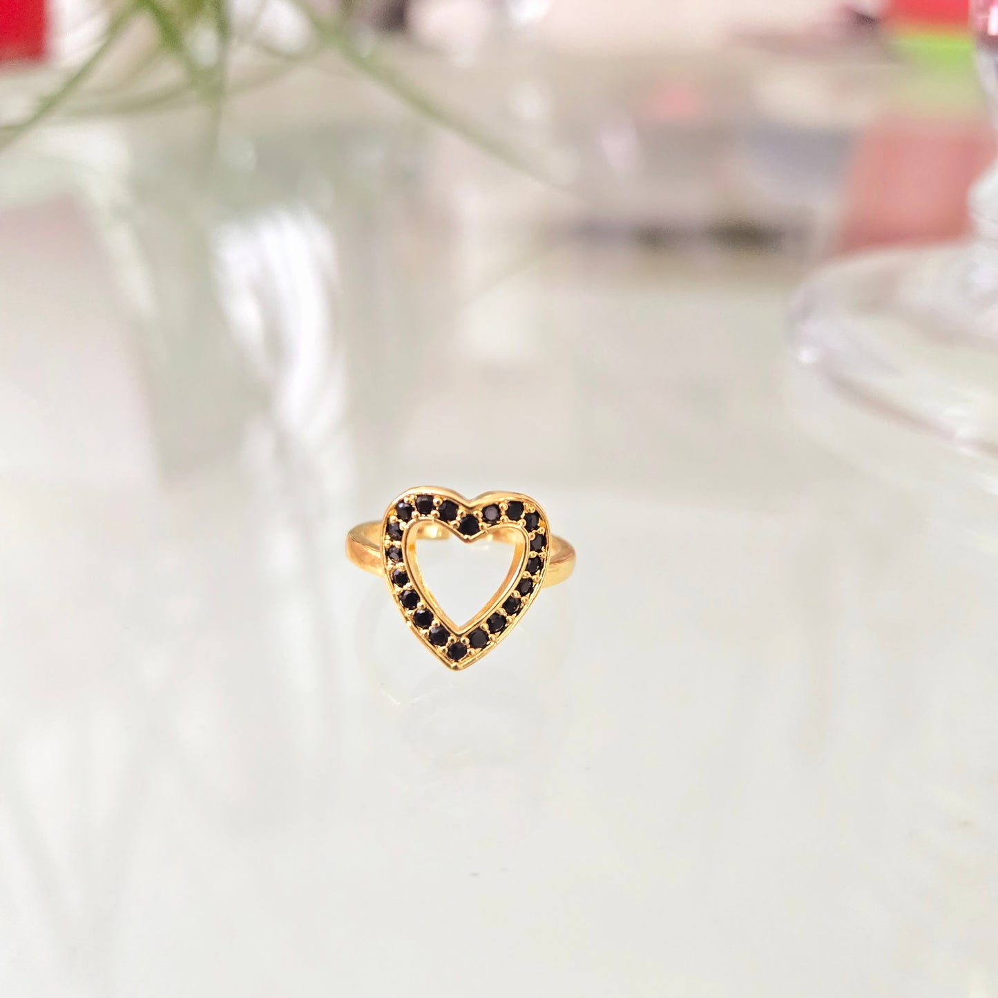 Anillo Corazón Negro