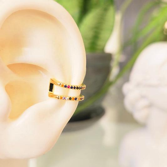 Ear Cuff Doble Multicolor