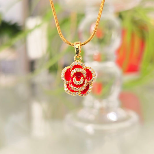 Cadena Flor Roja