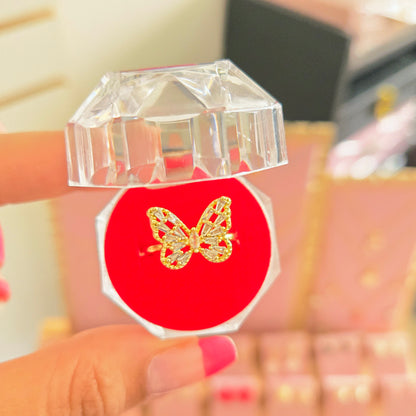 Anillo Mariposa Cristal