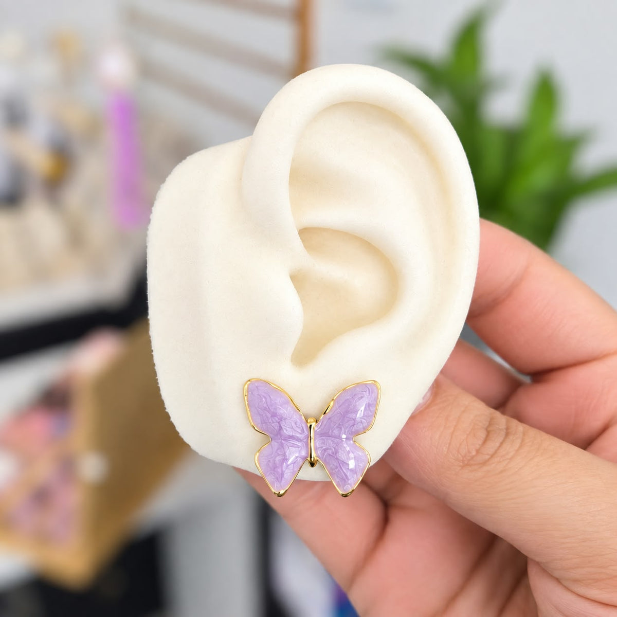 Topos Mariposa Lila Acero