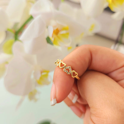 Anillo Corazones Circones