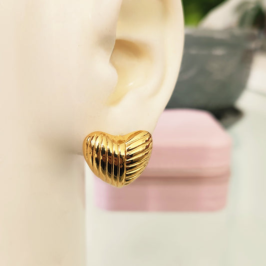 Aretes Corazón Chunky