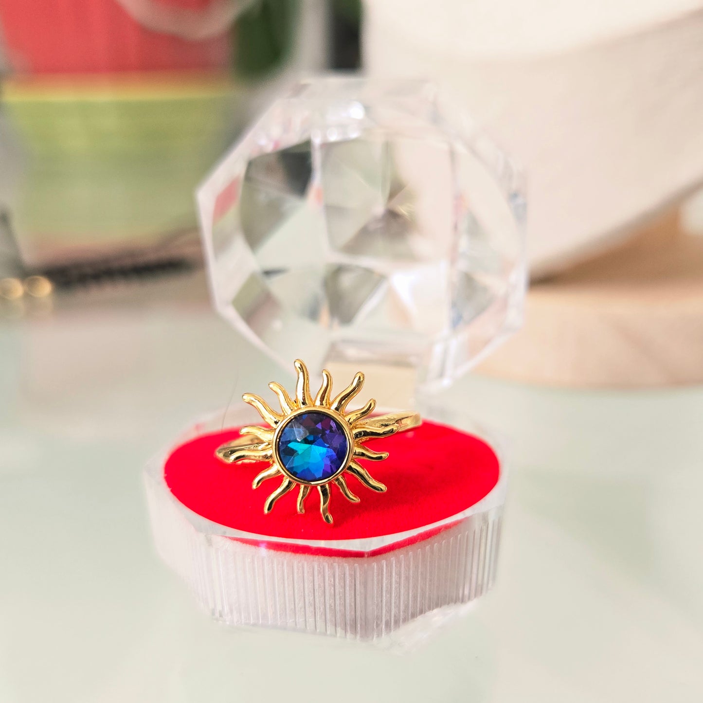 Anillo Sol Zafiro Ajustable