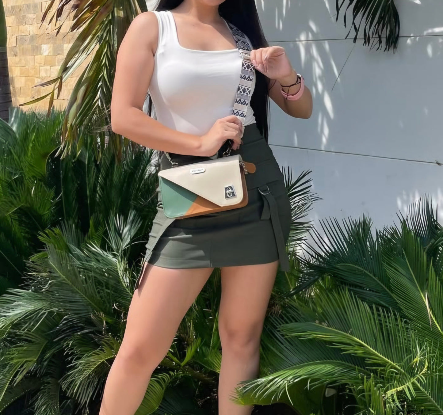 Cartera Kiut Tricolor Verde