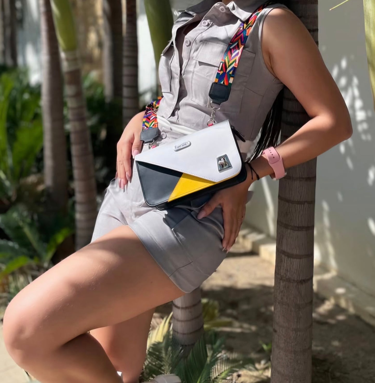 Cartera Kiut Tricolor Amarillo