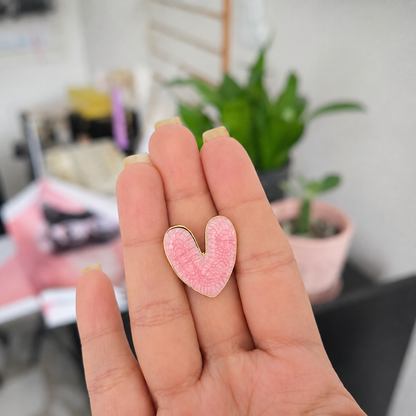 Anillo Corazón Rosa Acero Ajustable
