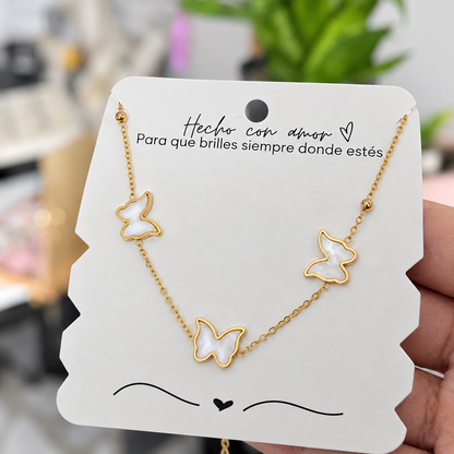 Cadena Mariposas Acero