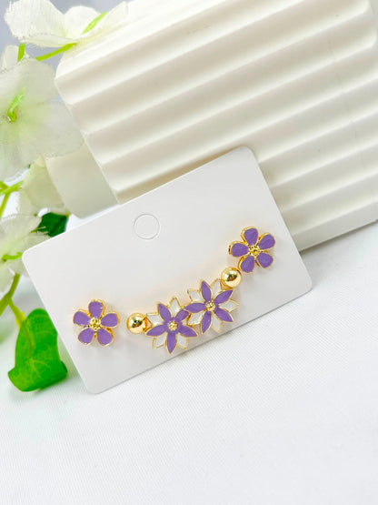 Set Topos x3 Flores Lilas