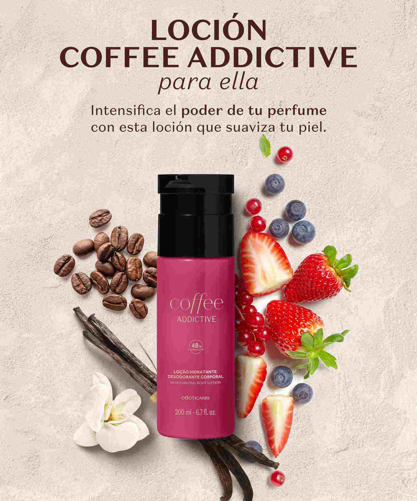 LOCIÓN HIDRATANTE CORPORAL COFFEE ADDICT 200ml